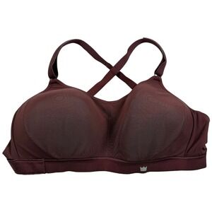 SHEFIT Sports Bra Womens Maroon High Impact Adjustable Athletic